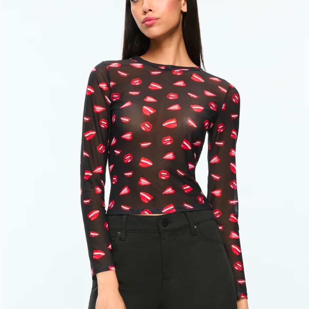 Alice + Olivia mesh long sleeve